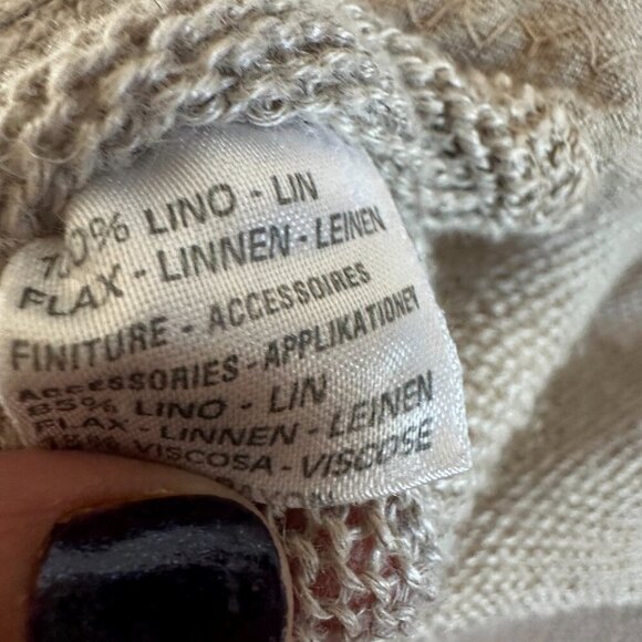 Made in Italy Linen Cardigan Womens Art to Wear Lagenlook Boho Coastal - Picture 6 of 16